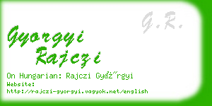 gyorgyi rajczi business card